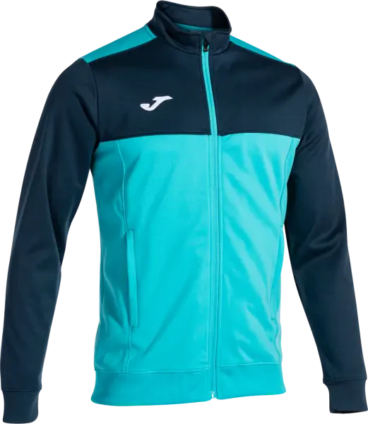 Joma Winner Full Zip Track Top - Fluor Turquoise / Navy