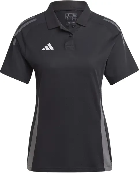 Adidas Women's Tiro 24 Competition Polo Shirt - Black / Dark Grey