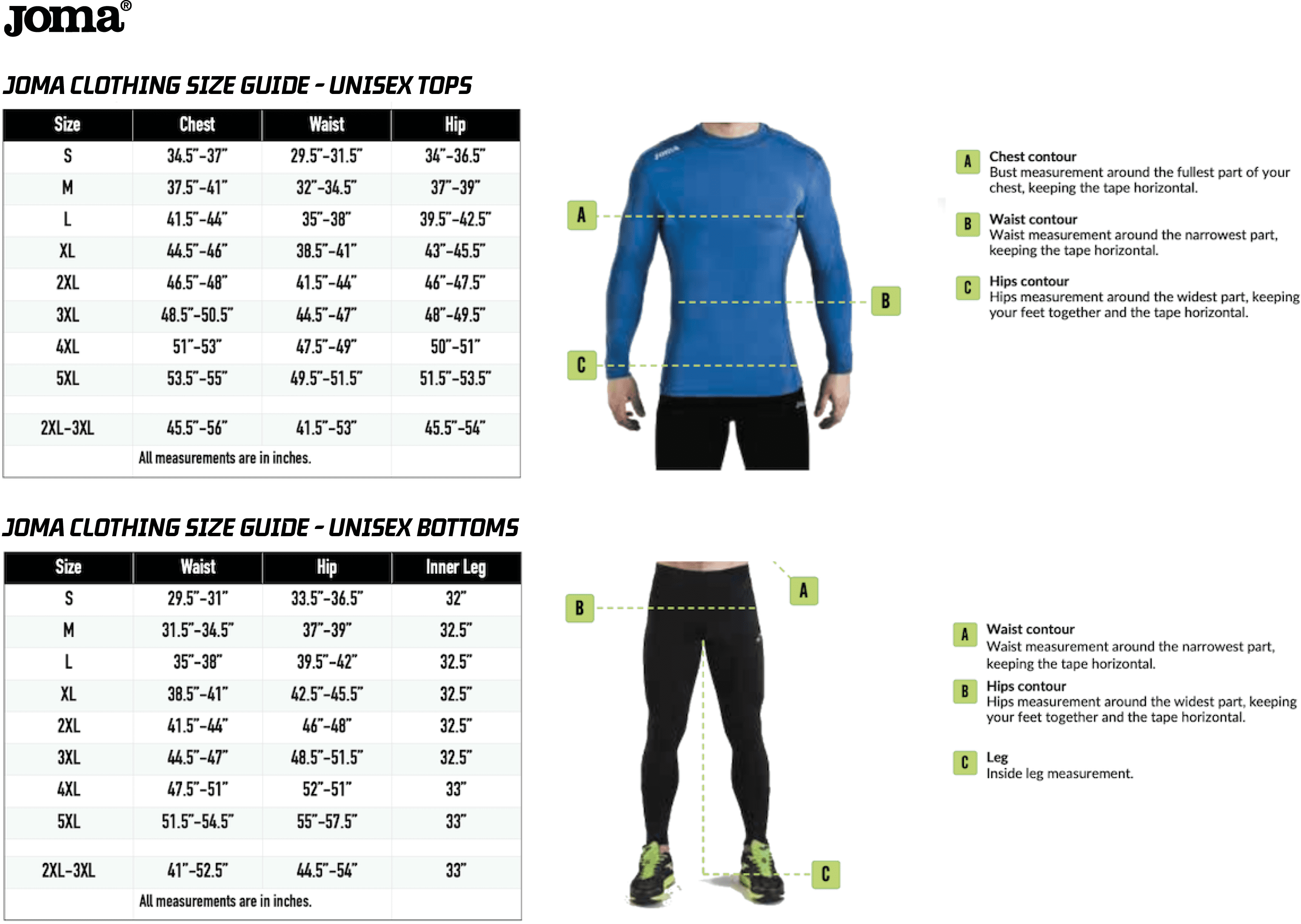 Size Guides - Total Gymnastics Direct