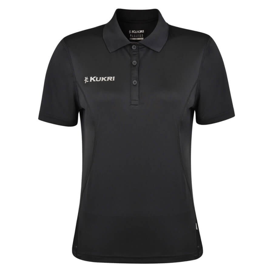Kukri Womens Polo Shirt Black Total Gymnastics Direct