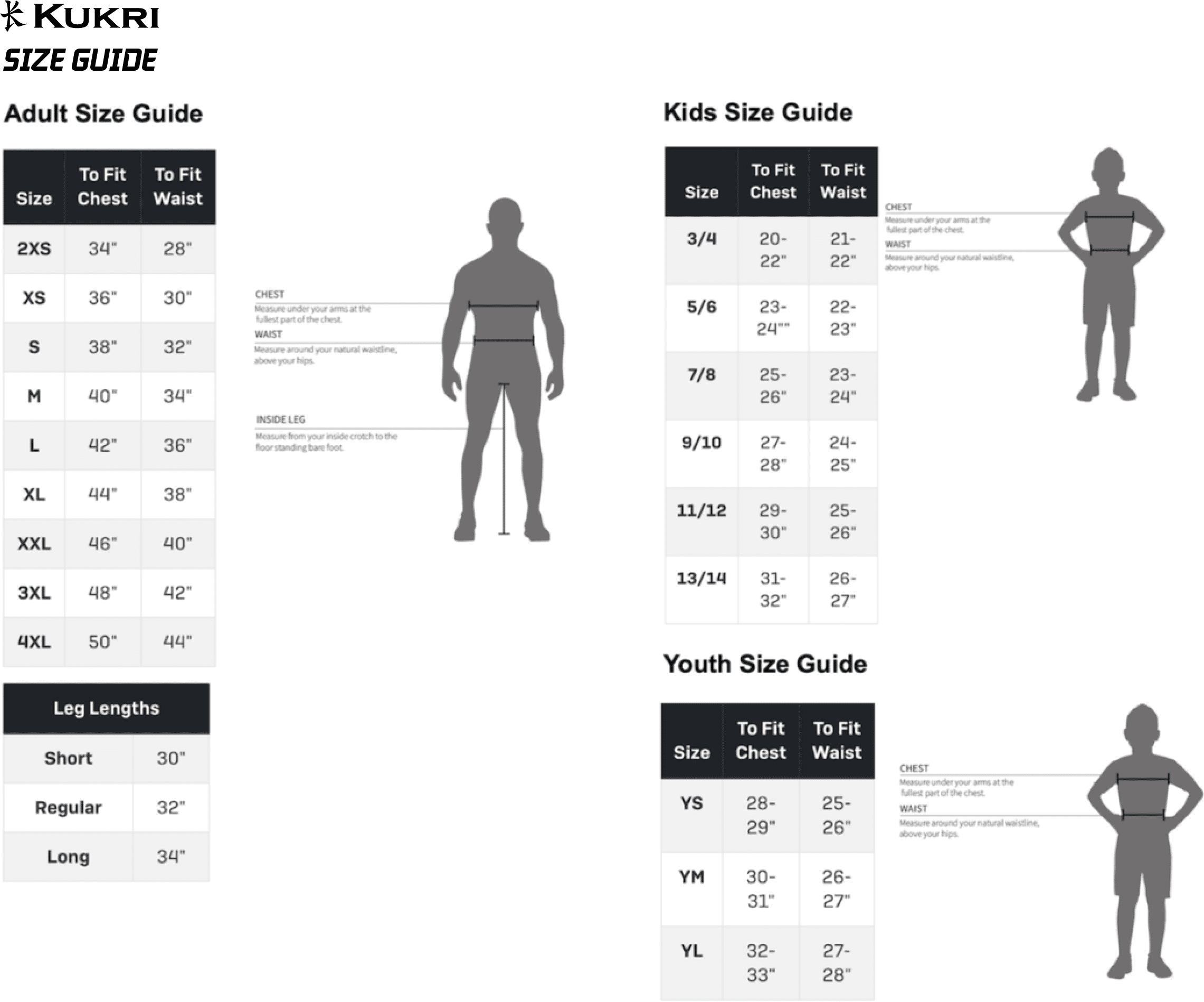 Kukri Size Guide