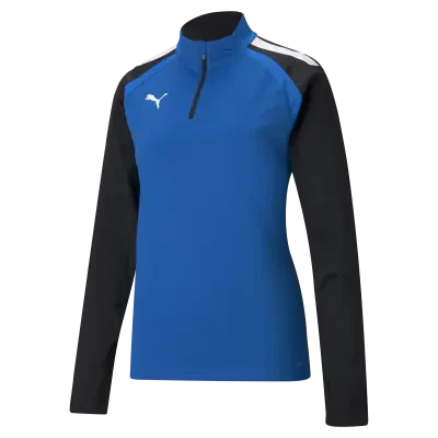 Puma teamLIGA Women's 1/4 Zip Training Top - Electric Blue Lemonade/Puma Black