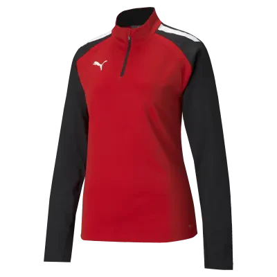 Puma teamLIGA Women's 1/4 Zip Training Top - Puma Red/Puma Black