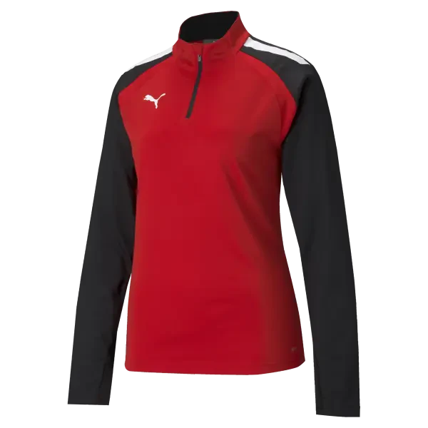 Puma teamLIGA Women's 1/4 Zip Training Top - Puma Red/Puma Black