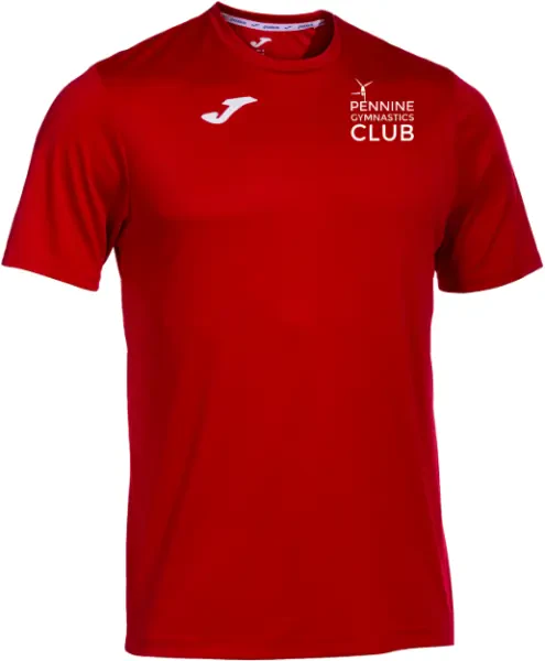 Pennine Gymnastics Club Performance T-Shirt - Red